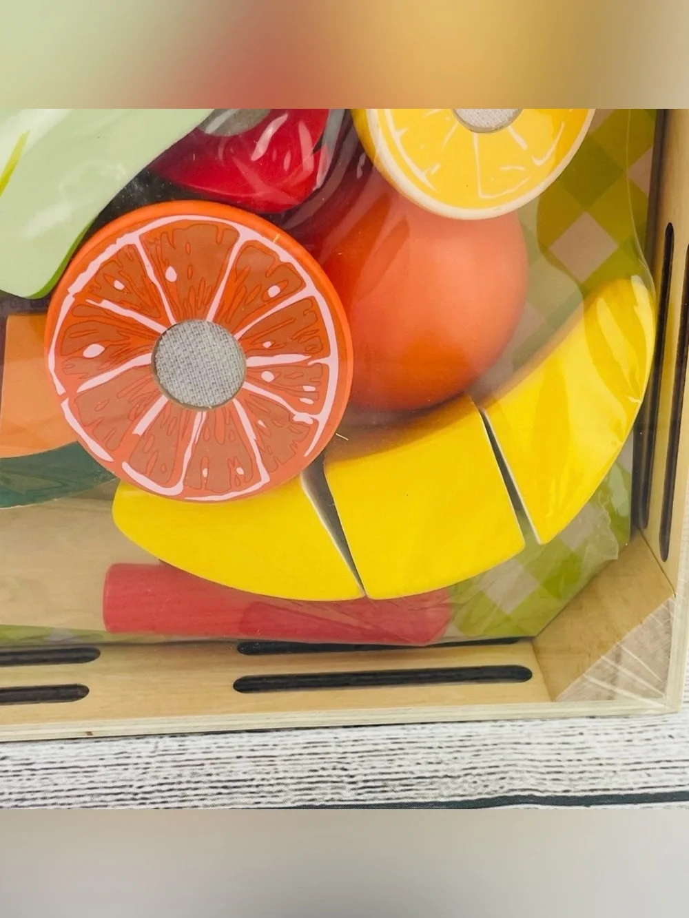Melissa & Doug Cutting Fruit Play Set Wooden Food Kitchen Accessory 17pcs NEW